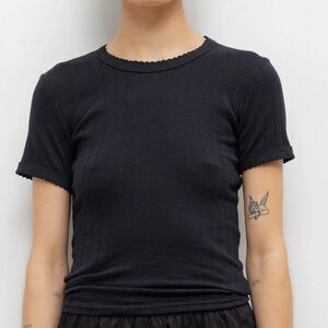 Pointelle Slim Fit Tee